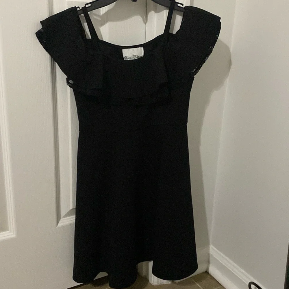 Girl’s Rare Editions Black Dress - Picture 1 of 4